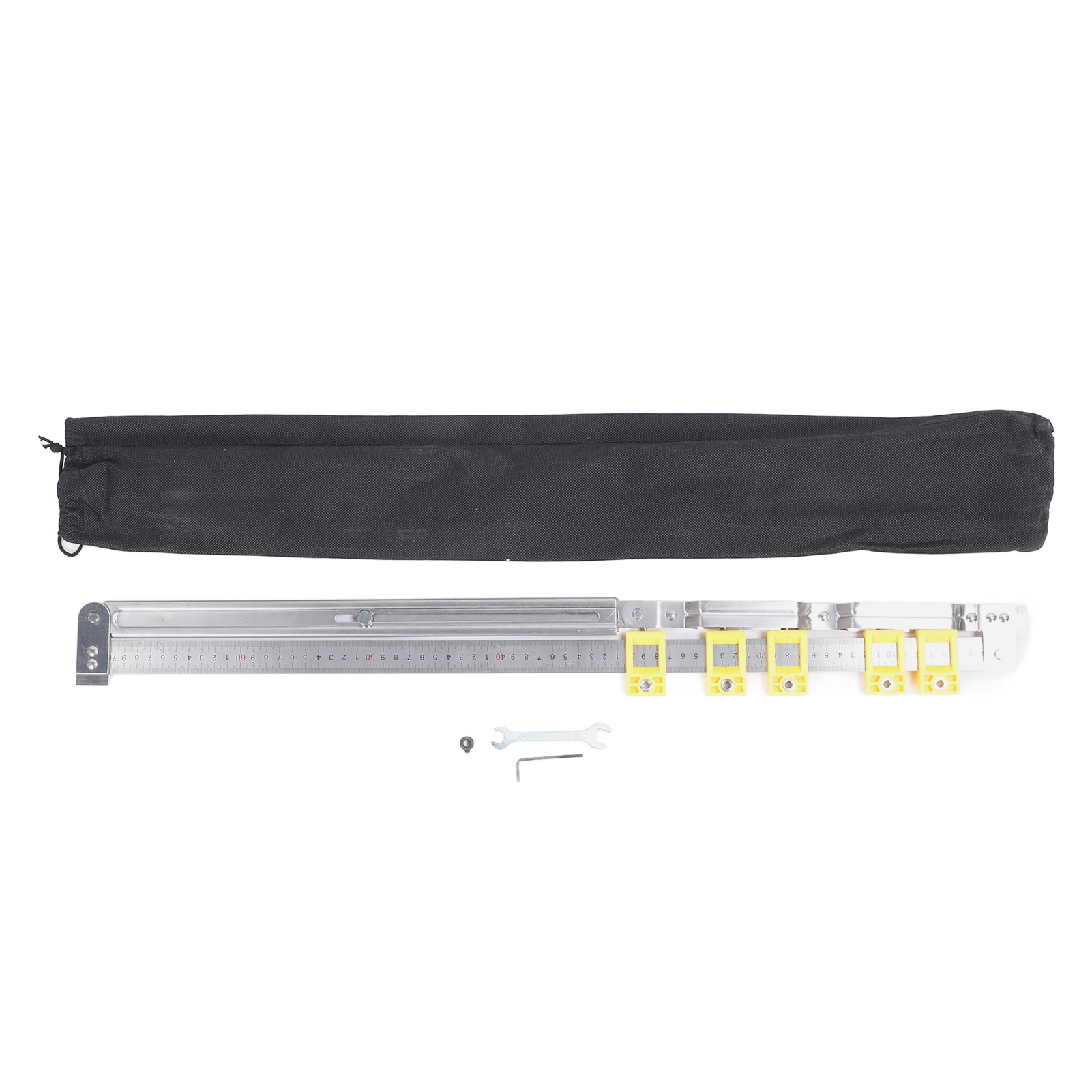Woodworking Ruler - Lochbohren, Ortungslineal, Edelstahl, verstellbares Ortungslineal, robust,