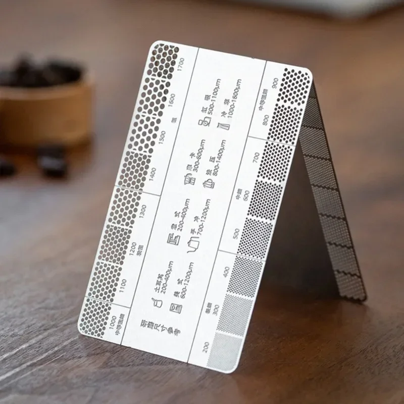 Card Scraper Steel - Edelstahl Kaffeepulver Dicke Vergleich Lineal Mühle