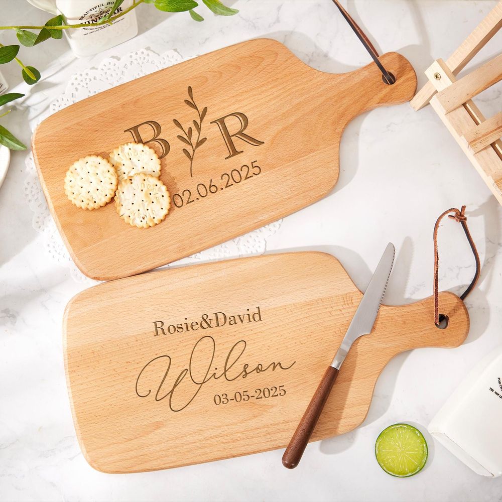 Woodworking Logos - Personalisiertes Graviertes Holz-Schneidebrett, Logo-Schneidebrett, Verlobungsgeschenke, Küchenbrett,