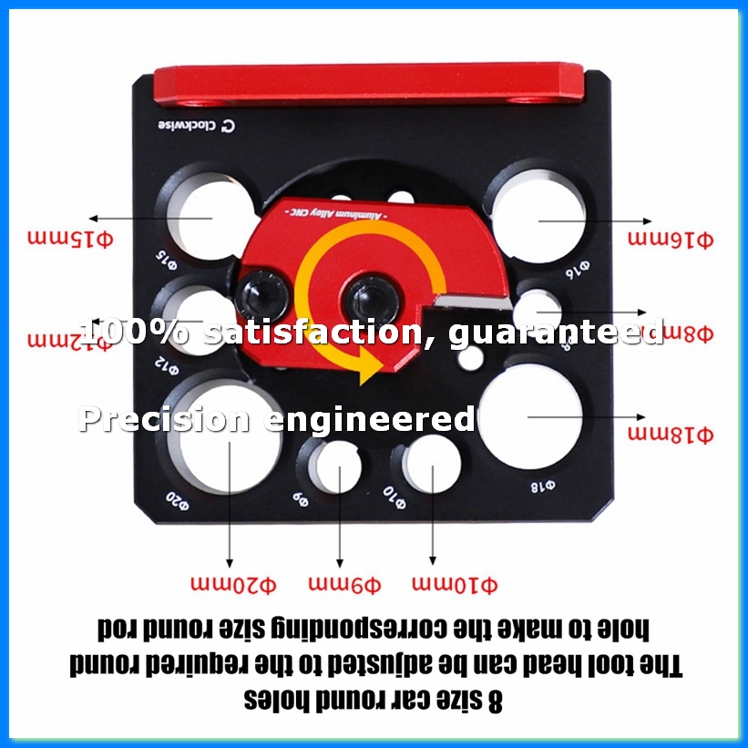 Woodworking Drill - Verstellbare Dübelmacher-Vorrichtung 8mm-20mm mit Hartmetallklingen Holzbearbeitungs-Elektrobohrer-Fräsdübel-Hilfswerkzeug-A07G