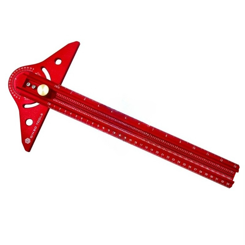 Woodworking Ruler - 13 Zoll Hochleistungs-Winkelmesser aus Aluminiumlegierung, Verstellbarer