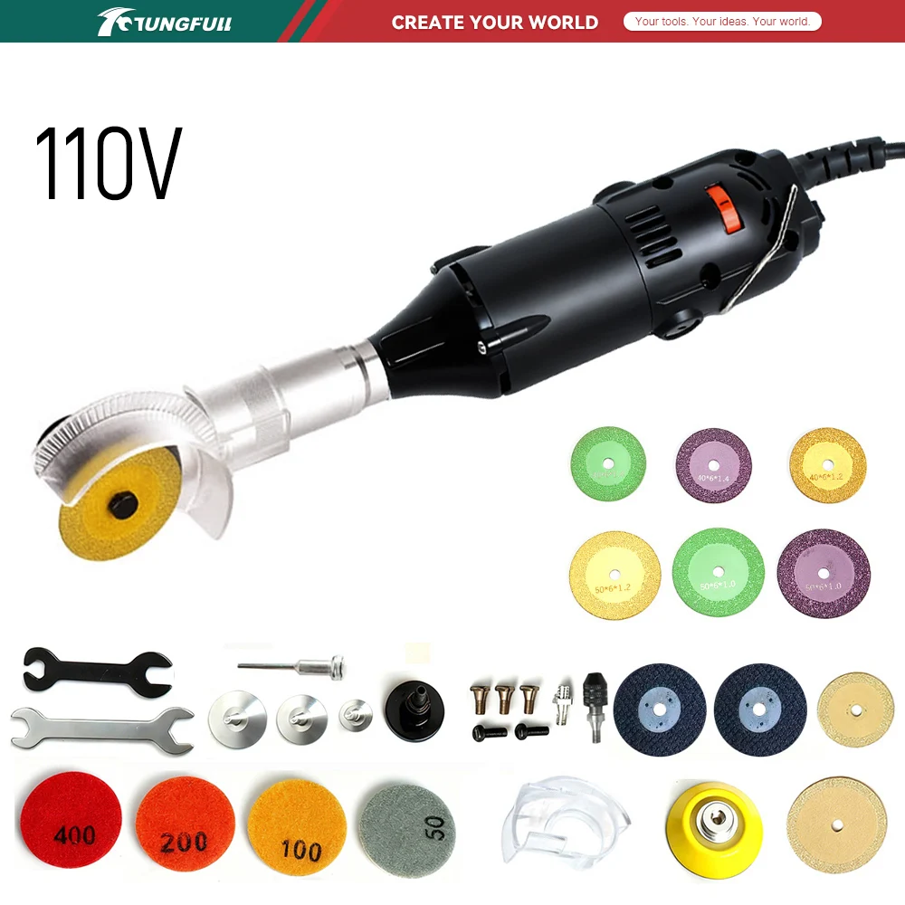 Woodworking Equipment - TUNGFULL 110V Mini-Winkelschleifer, elektrische Poliermaschine, tragbares