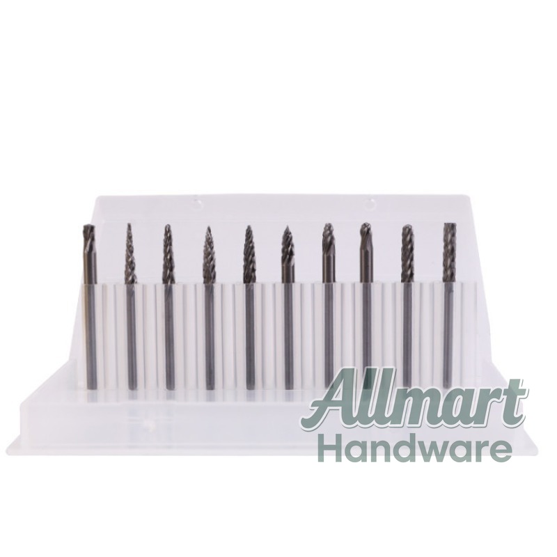 Router Bits For Woodworking - 10-teiliges Holz-Hartmetall-Fräser-Set, Holzbearbeitungs-Fräser, Holzschnitz- und Gravierfräser
