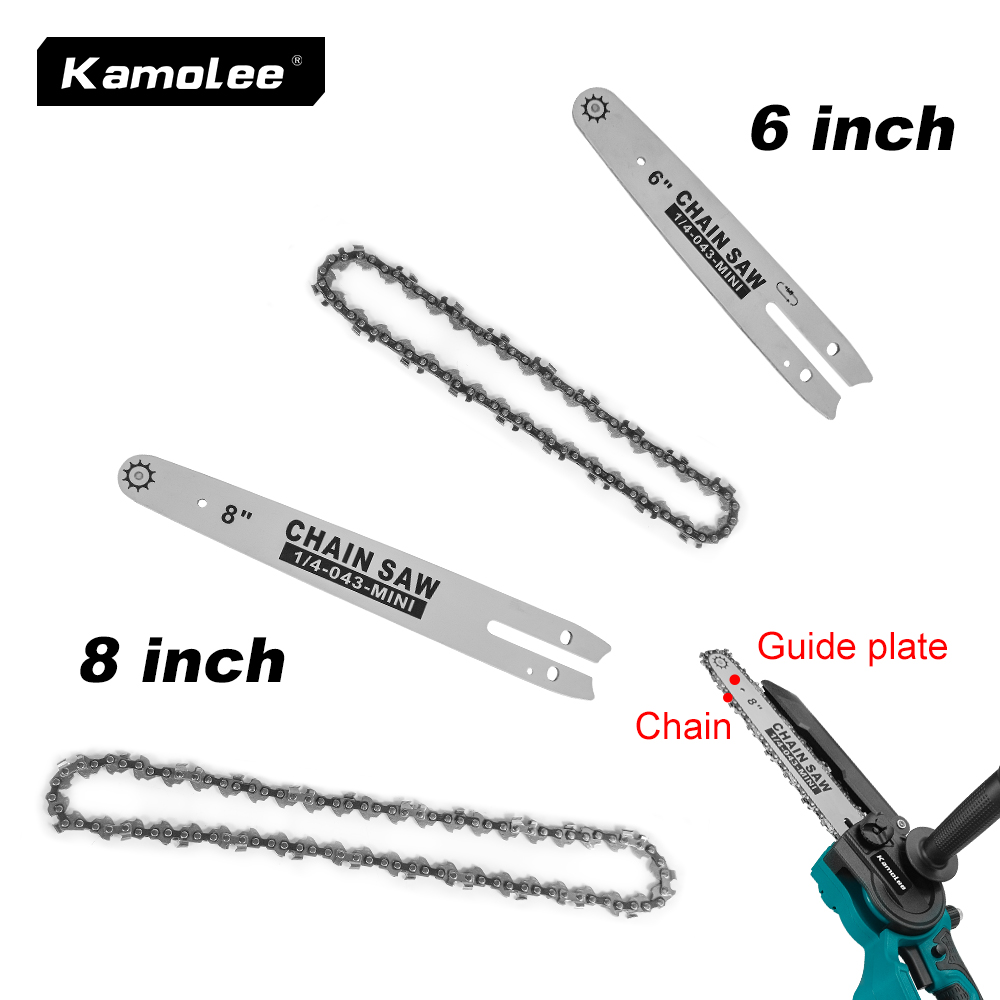 Woodworking Videos - Kamolee 6 Zoll/8 Zoll elektrische Sägeführung/Kettenzubehör,