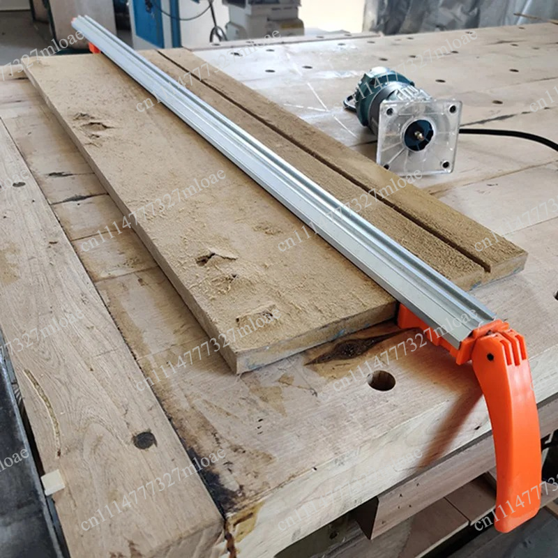 Woodworking Electric Saw - Holzbearbeitungs-Elektro-Kreissäge mit Nutfräsführungsschiene, Montagerahmen, Holzplattenschneide-Schnellspann-Führungslineal