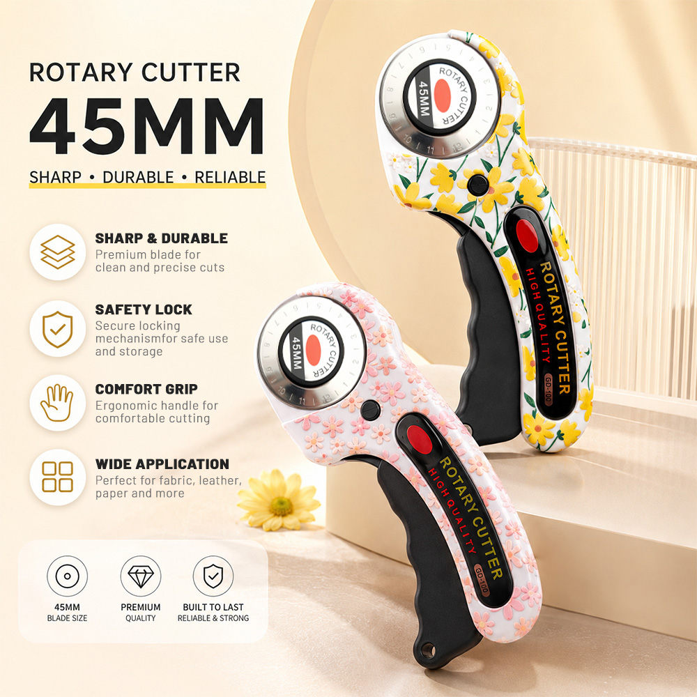Card Scraper Steel - Rotationsmesser 45mm für Karton, Papier, Nähen,