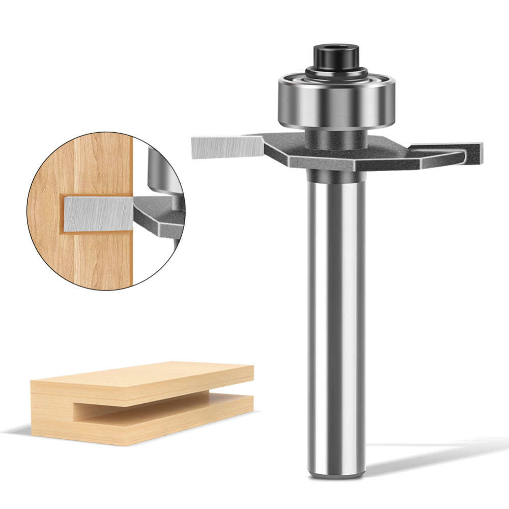 Router Bits For Woodworking - 1/4-1/2 Zoll T-förmiger Kugellagerfräser mit dünnem