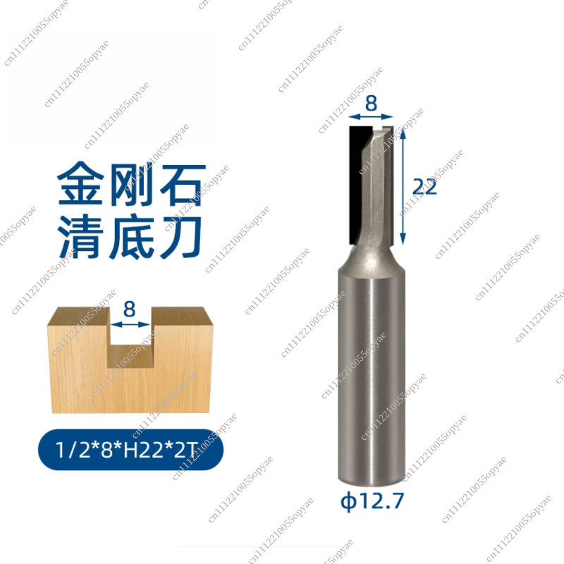 Router Bits For Woodworking - PCD Diamant-Fräser mit Flachboden für Nutenfräsen
