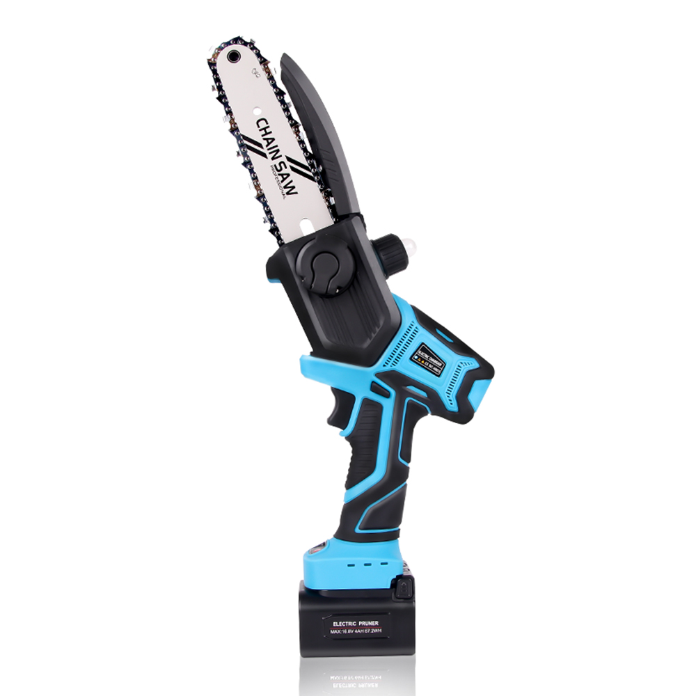 Woodworking Electric Saw - 5-Zoll-Bürstenlose Elektrosäge Akku-Kettensäge Li-Ionen-Akku Holzbearbeitungs-Elektrowerkzeug für
