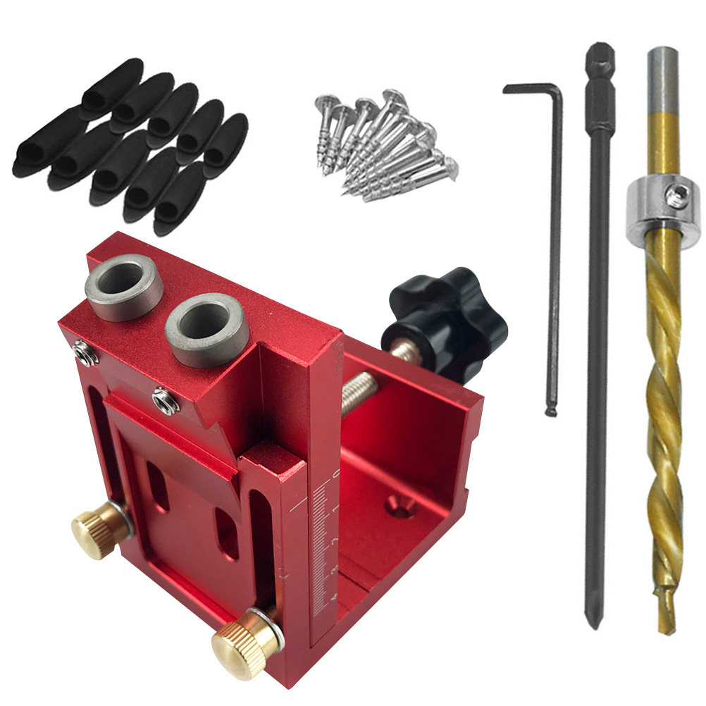Woodworking Jig - Taschenloch-Bohrvorrichtung 1 Set 15 Grad Tragbarer