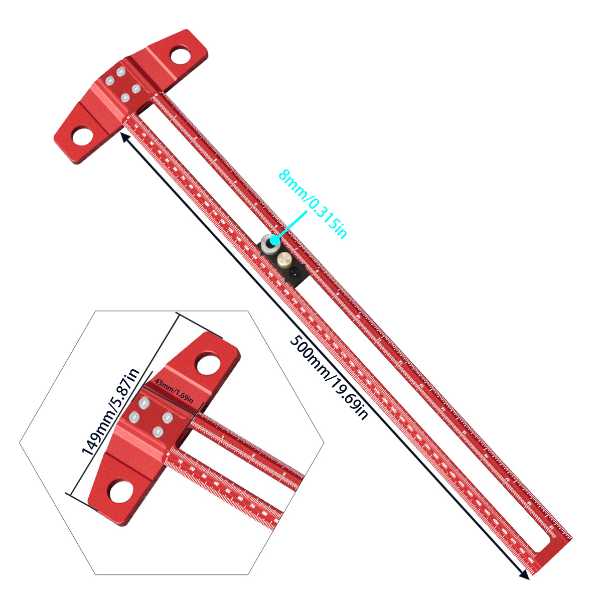 Holzbearbeitungs-T-Winkelmesse – Woodworking Ruler Bewertung und Preis