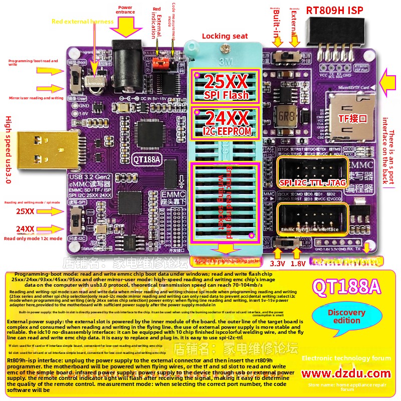 QT188A Programmierer EMMC Imag – Woodworking Images Free Bewertung und Preis