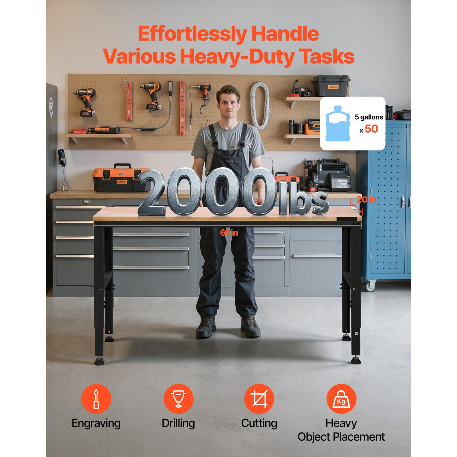 Höhenverstellbare Werkbank 61  – Woodworking Table Bewertung und Preis