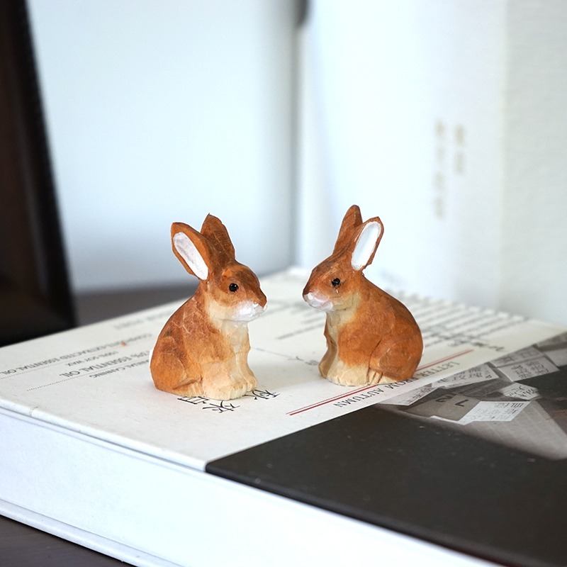 1PC Sitzender Hase Handgeschni – Woodworking Rabbet Bewertung und Preis