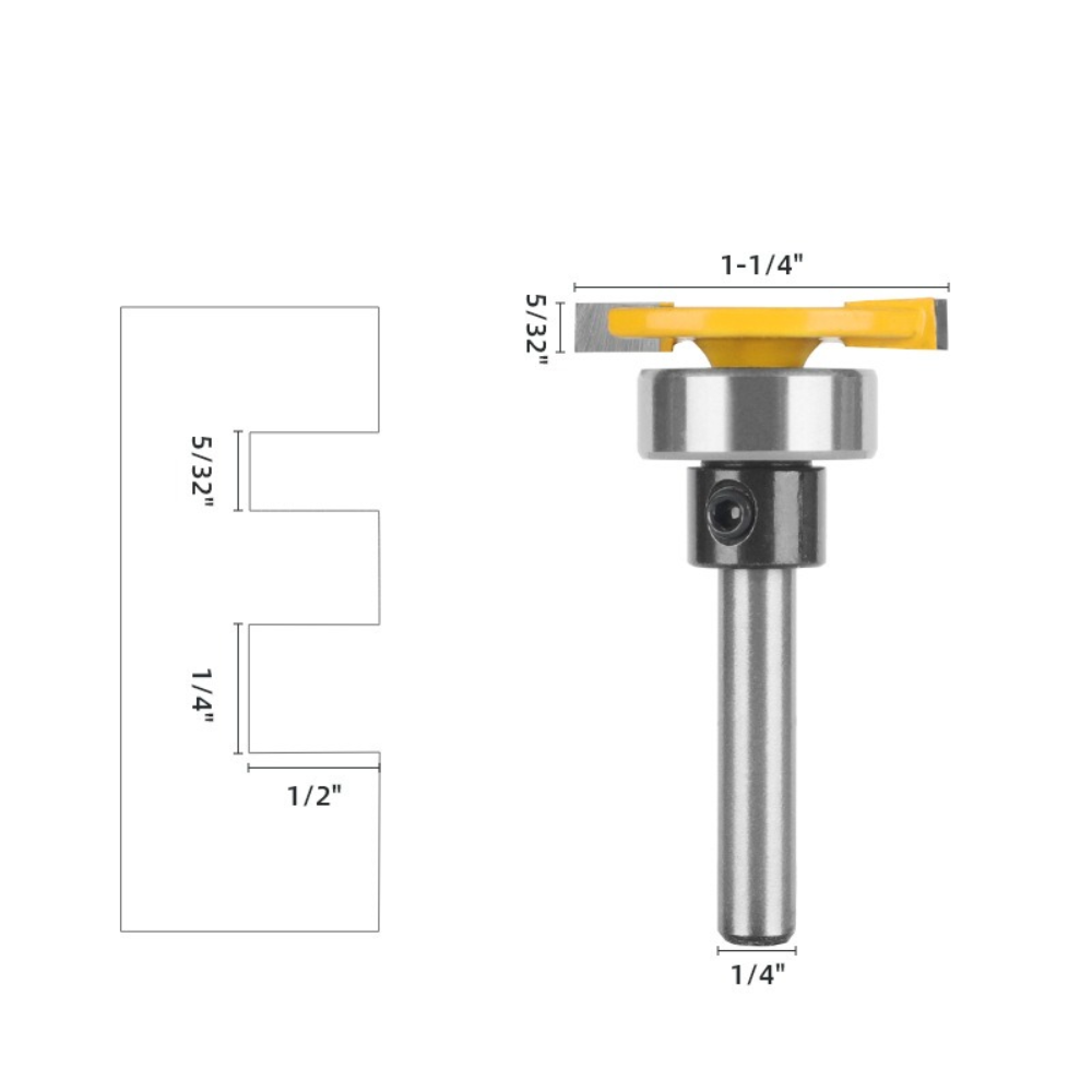 T-förmiger 1/4-Zoll-Griff-Fräs – Woodworking Groove Bewertung und Preis