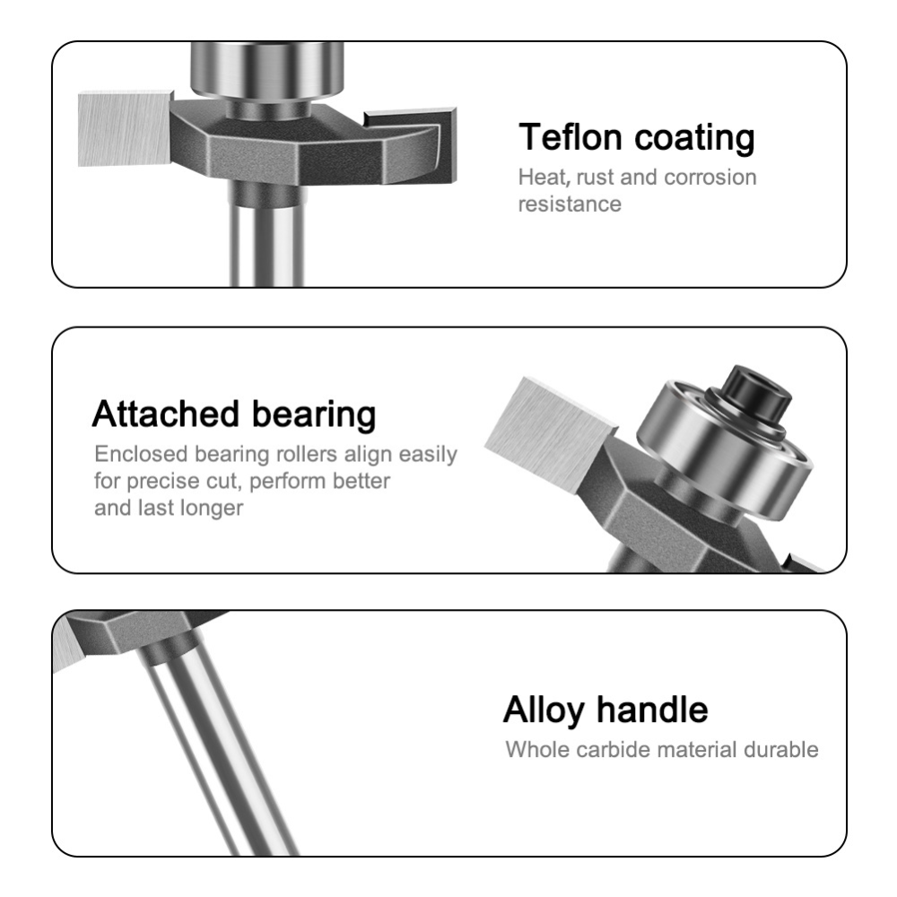 1/4-1/2 Zoll T-förmiger Kugell – Router Bits For Woodworking Bewertung und Preis